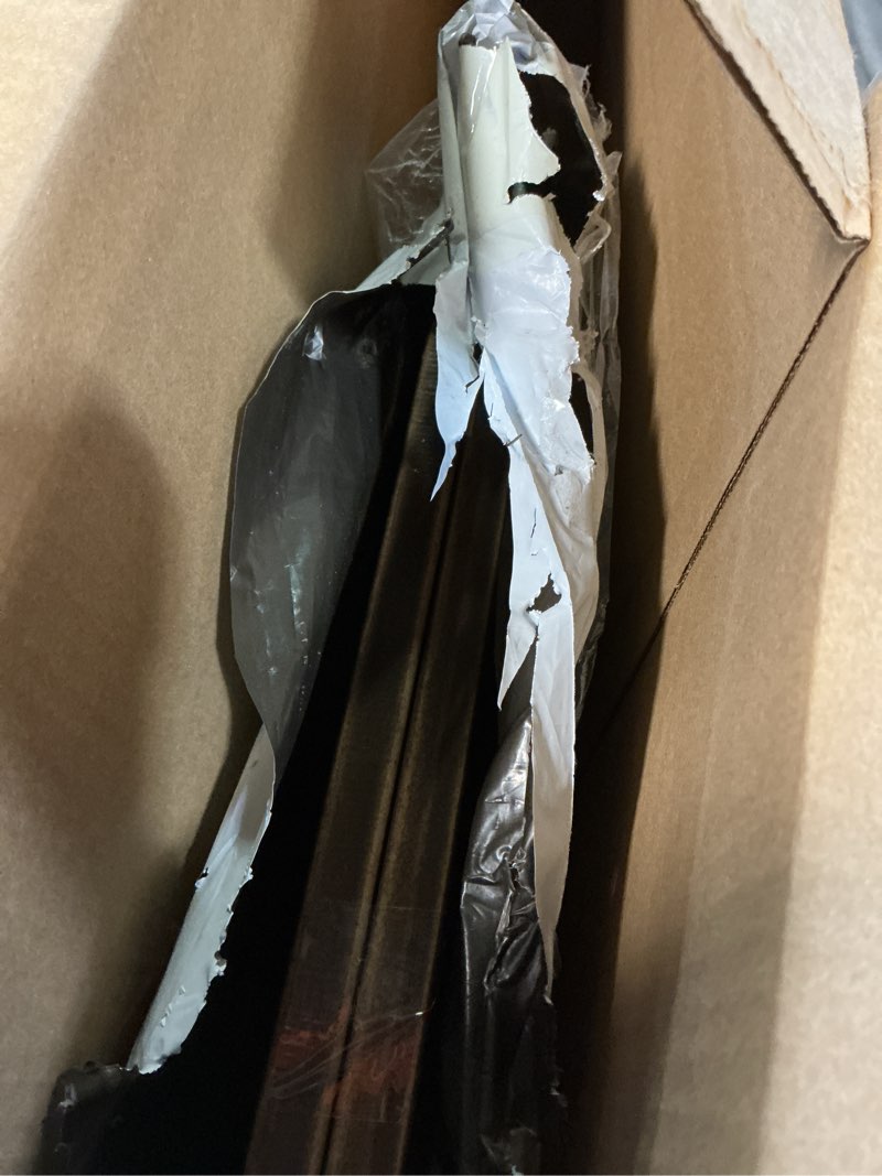 Condition photo showing As Is for Position & Lock Adjustable Wood Baby Gate (Farmhouse Collection)