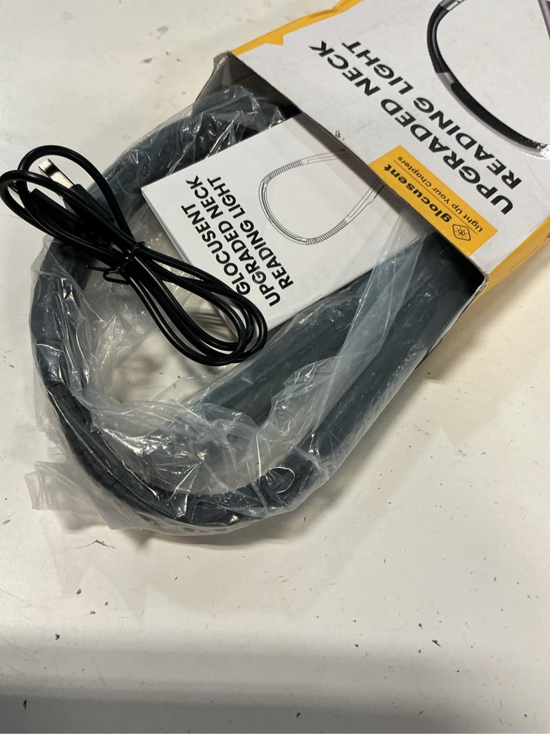 Condition photo showing Good Condition for glocusent upgraded led neck reading light, book light for reading in bed, 30-min timer, 3 colors & 3 brightness adjustable, rechargeable & long lasting, perfect for reading, knitting slim-medium posh gray