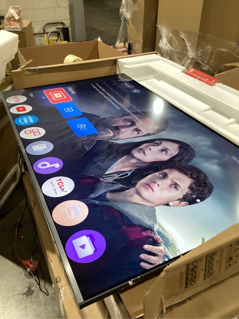 Condition photo showing As Is for TCL 55 Inch Class QM6K Series | Mini LED QLED 4K HDR | 55QM6K, 2025 Model | 120HZ-144HZ High Brightness Smart Google TV Dolby Atmos Onkyo Audio | Voice Remote Alexa Gaming Streaming Television 55 inches