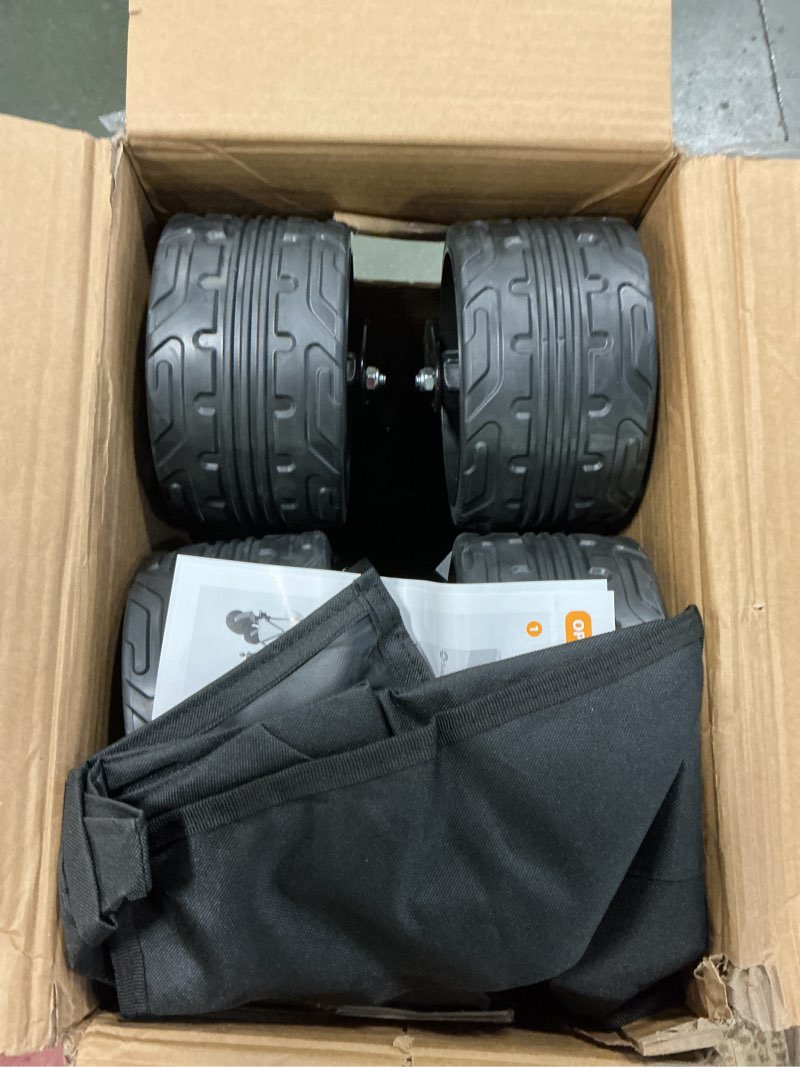 Condition photo showing Good Condition for Sekey 48''L Collapsible Foldable Extended Wagon with 440lbs Weight Capacity, Heavy Duty 300L Folding Utility Garden Cart with Big All-Terrain Beach Wheels & Drink Holders. Black