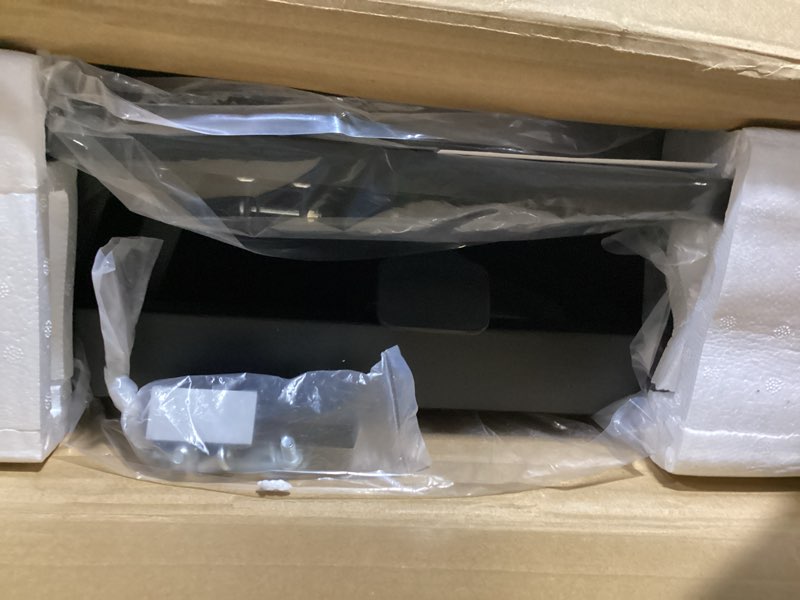 Condition photo showing New/Like New for Standing Desk Converter, Height Adjustable Sit to Stand Riser, Dual Monitor and Laptop Workstation with Wide Keyboard Tray, Desk Lifter for Home Office Black 32"