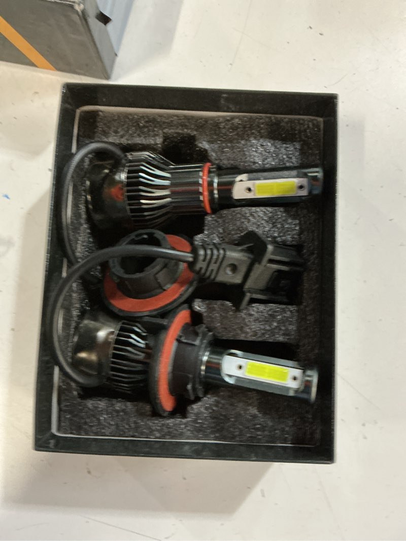 Condition photo showing As Is for  Bulbs High and Low Beam 6500K Cool White 900% Brighter 36000LM, Plug-N-Play with Cooling Fan IP68 Waterproof Off Road Fog Lights, Pack of 2 H13