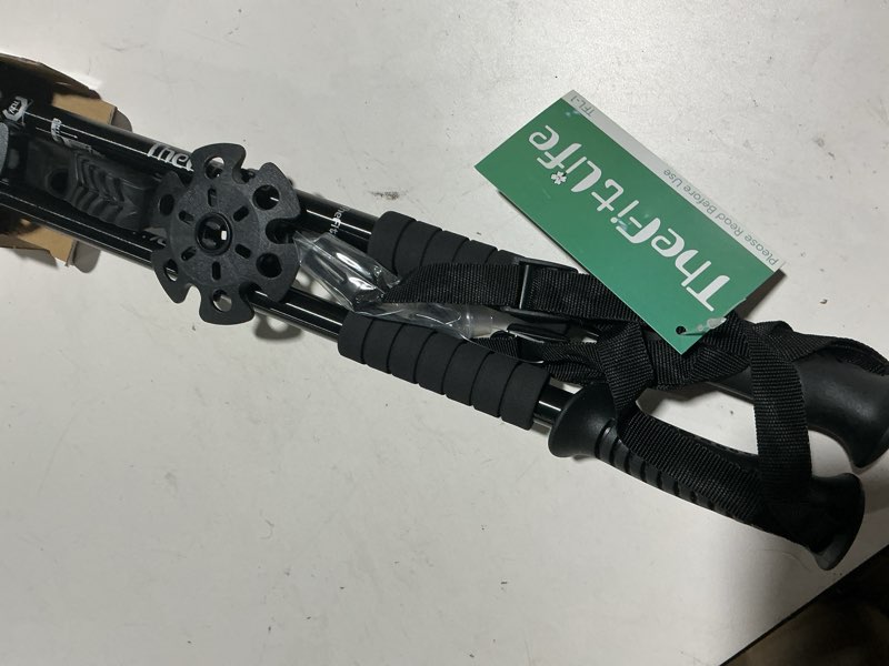 Condition photo showing Good Condition for TheFitLife Nordic Walking Trekking Poles - 2 Sticks with Anti-Shock and Quick Lock System, Telescopic, Collapsible, Ultralight for Hiking, Camping, Mountaining, Backpacking, Walking, Trekking Black