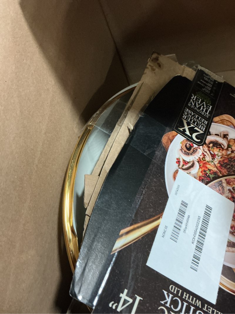 Condition photo showing Good Condition for gotham steel 14 inch frying pan, extra large frying pan skillet for family cooking, non toxic ceramic nonstick coating pfoa pfos free, ergonomic stay cool handle, oven and diswasher safe