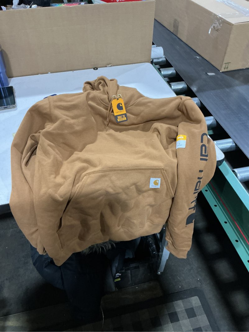 CarharttmensLoose Fit Midweight Logo Sleeve Graphic SweatshirtCarhartt BrownLarge