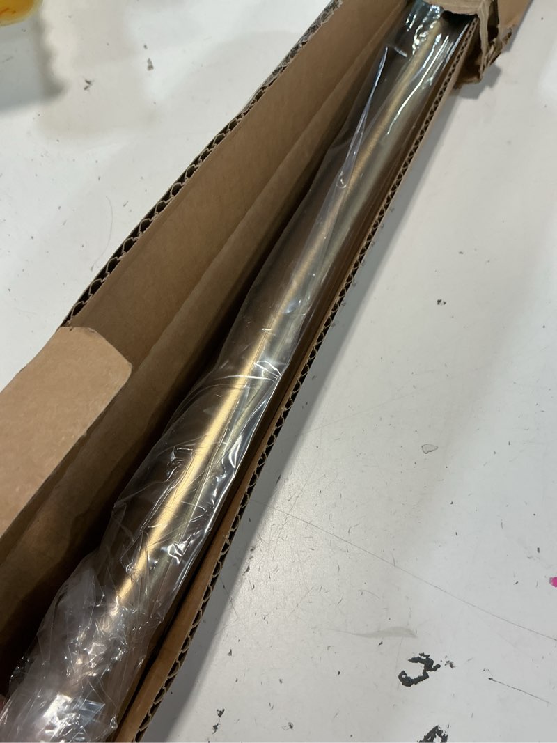 Condition photo showing Good Condition for ivilon drapery window curtain rod - end cap style design 1 inch pole. 28 to 48 inch color warm gold 28 to 48 in.