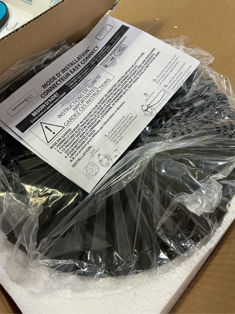 Condition photo showing New/Like New for moon bay 1-light vanity light – modern matte black wall fixture with round opal glass globe, easy connect, ideal for bathrooms, bedside decor, living rooms, hallways