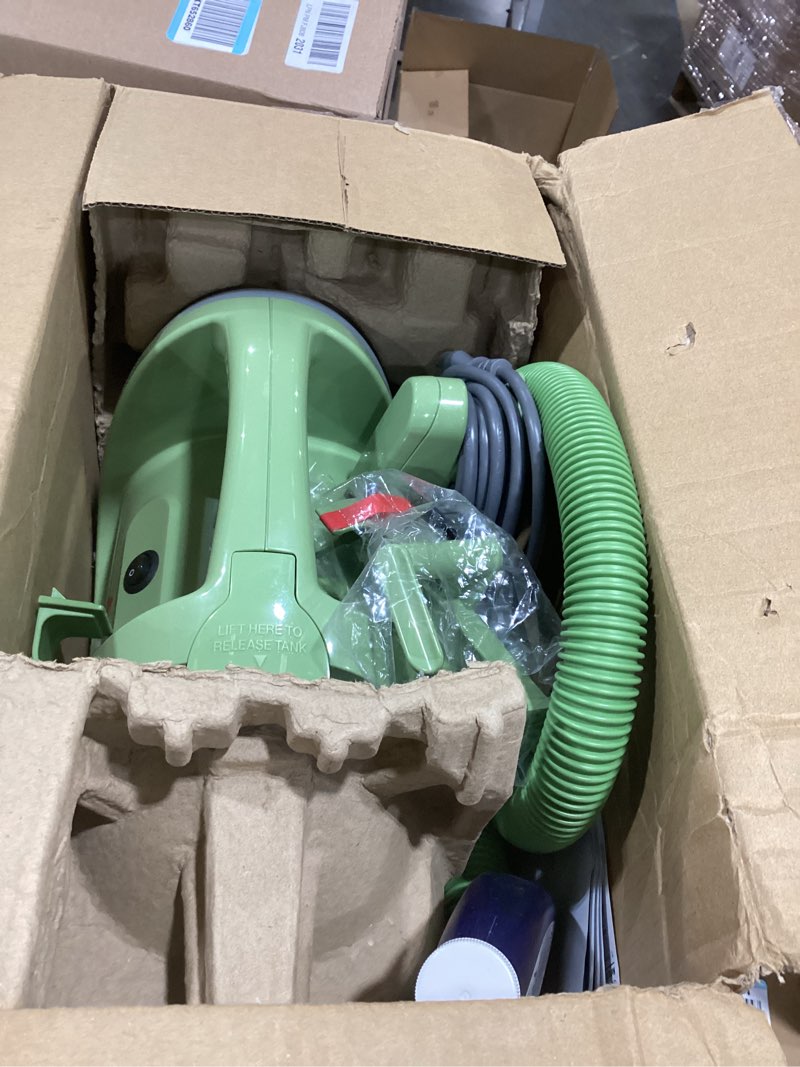 Condition photo showing As Is for BISSELL Little Green Multi-Purpose Portable Carpet and Upholstery Cleaner, Car and Auto Detailer, with Exclusive Specialty Tools, Green, 1400B