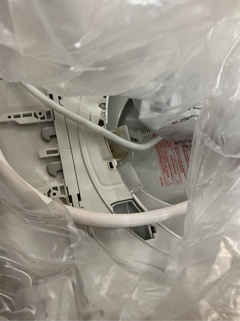 Condition photo showing As Is for toto® washlet®+ s7 electronic bidet toilet seat with ewater+® bowl and wand cleaning and classic lid, elongated, cotton white - sw4724at40#01 cotton white elongated classic lid