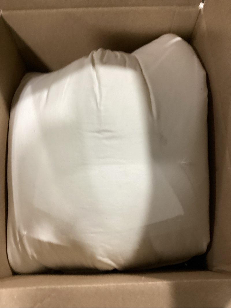 Condition photo showing Good Condition for edow throw pillow insert, lightweight?soft polyester down alternative decorative pillow, sham stuffer, machine washable. (white, 18x18) 18"x18"