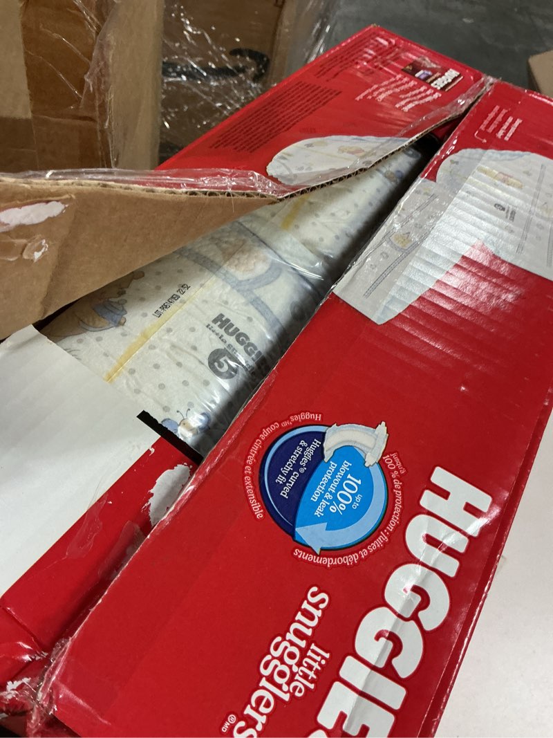 Condition photo showing Good Condition for Huggies Size 5 Diapers, Little Snugglers Baby Diapers, Size 5 (27+ lbs), 104 Count, Packaging May Vary Size 5 104