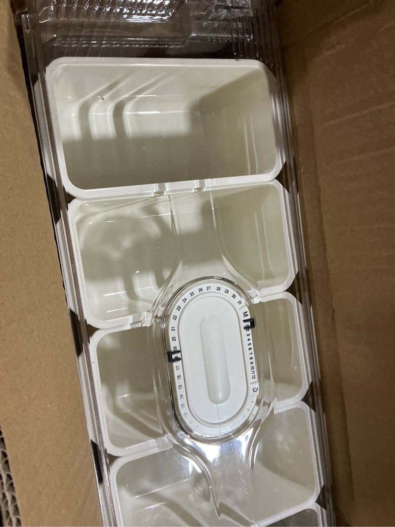 Condition photo showing Good Condition for jucoan large ice chilled condiment server with lid, 5 compartment chilled condiment caddy, taco bar serving tray, garnish holder tray for bartenders mimosa salad soda bar supplies, 2 tongs, 5 forks