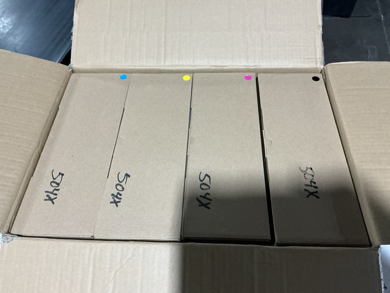 Condition photo showing As Is for Compatible Toner Cartridge Replacement for HP 504X 504A CE250X CE251A CE252A CE253A for LaserJet CP3525 CP3525dn CP3525n CP3525x CP3530 CM3530 CM3530fs (4-Pack, Black Cyan Magenta Yellow)