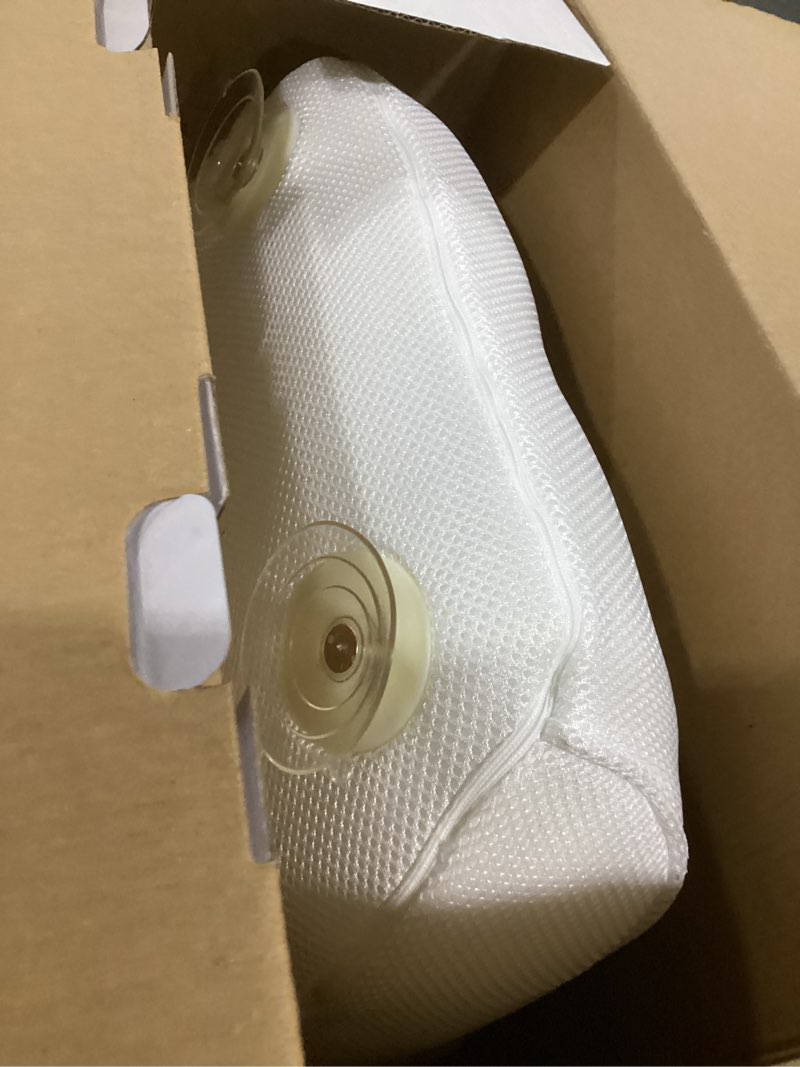 Condition photo showing Good Condition for MONET Massaging Bath Pillow - IPX8 Waterproof Bath Pillow for Tub - Soft 4d Mesh Back, Neck and Shoulder Massager - Deep Tissue Relief and Relaxation - Non-Slip 6 Suction Cup - Fits All Tubs