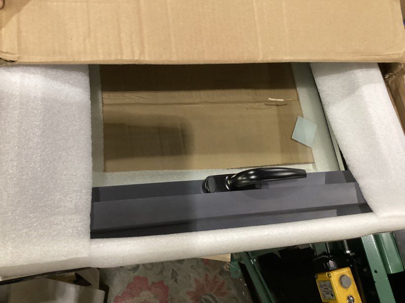 Condition photo showing New/Like New for skylight roof window, tempered glass skylight cover, aluminum alloy frame & hydraulic rod, egress roof window with double-layer tempered glass, for roof, attic, basement, sun room(22.8*30.7in/58*78cm)