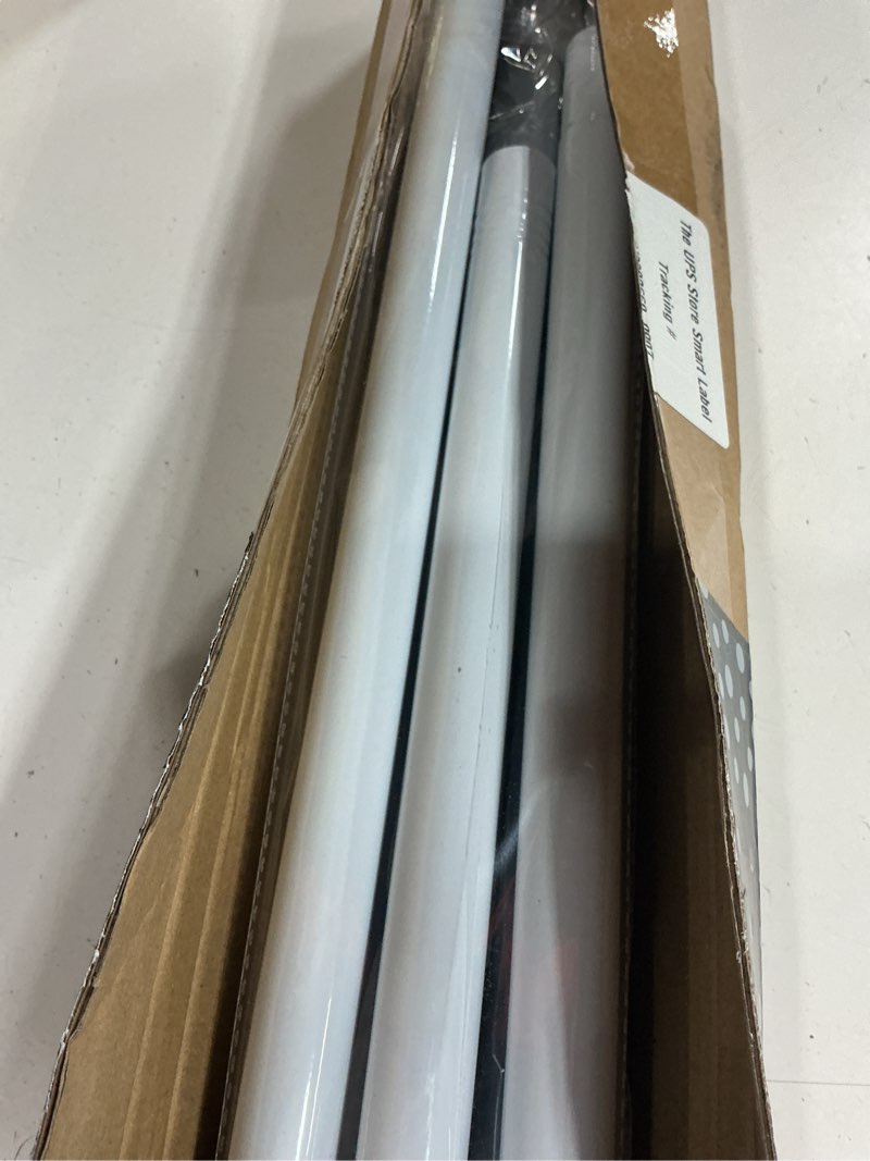 Condition photo showing Good Condition for 2 pack white tension curtain rod for windows 28 to 48 inch, adjustable expandable pressure spring curtain rod no drilling, 7/8" curtain rod for bedroom doorway closet door white-2p 28-48 inches