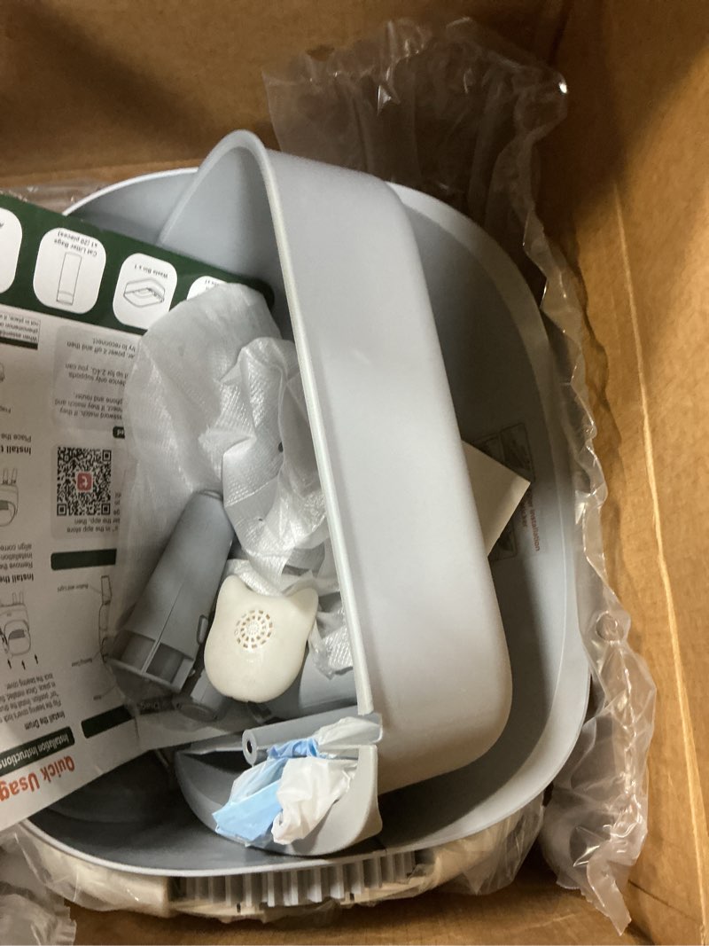 Condition photo showing Good Condition for Open-Top Self Cleaning Litter Box, Automatic Cat Litter Box for Multiple Cats, APP Control, Safety Protection, Includes Trash Bags, White/Grey