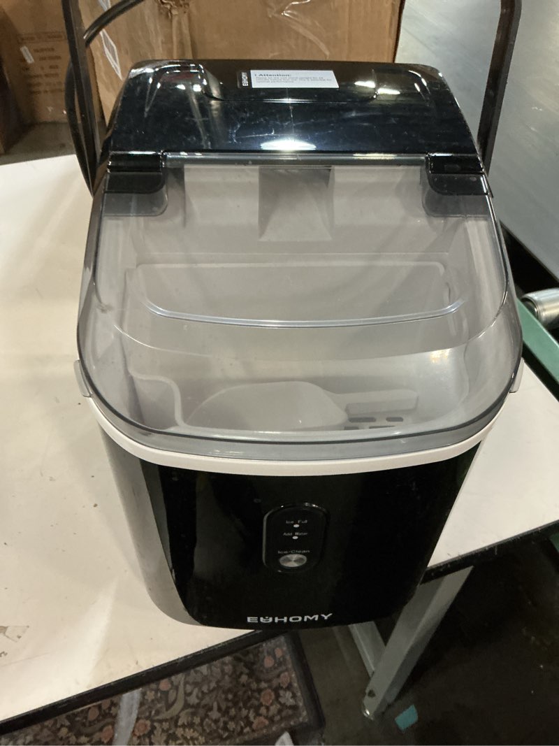 Condition photo showing Good Condition for euhomy nugget ice maker countertop with handle, ready in 6 mins, 34lbs per day, removable top cover, auto-cleaning, portable sonic ice maker with basket and scoop, for home/party/rv/camping (black)