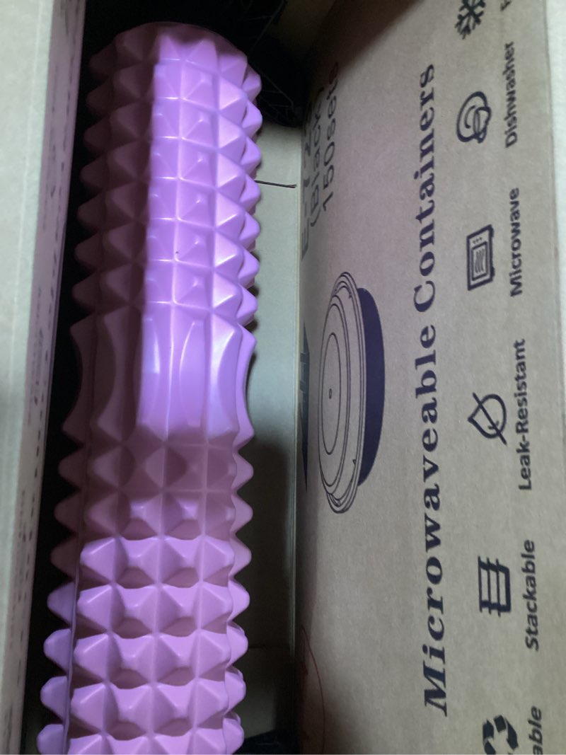 Condition photo showing Good Condition for new upgrade bracket foam roller with stand for back leg pain, 21 inch firm deep tissue muscle massager for sore muscles (pink)