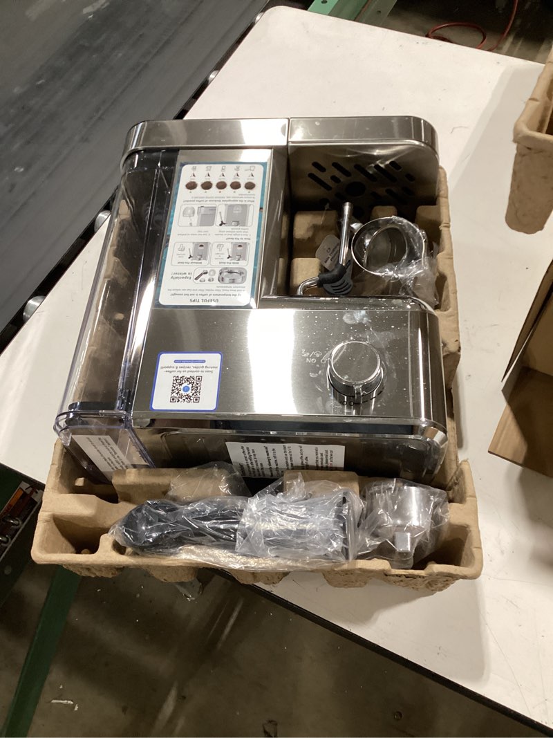 Condition photo showing Good Condition for xixubx 20 bar espresso & cold brew coffee maker with milk frother, 42oz removable tank, stainless steel, perfect for cappuccino, latte, home & office, silver