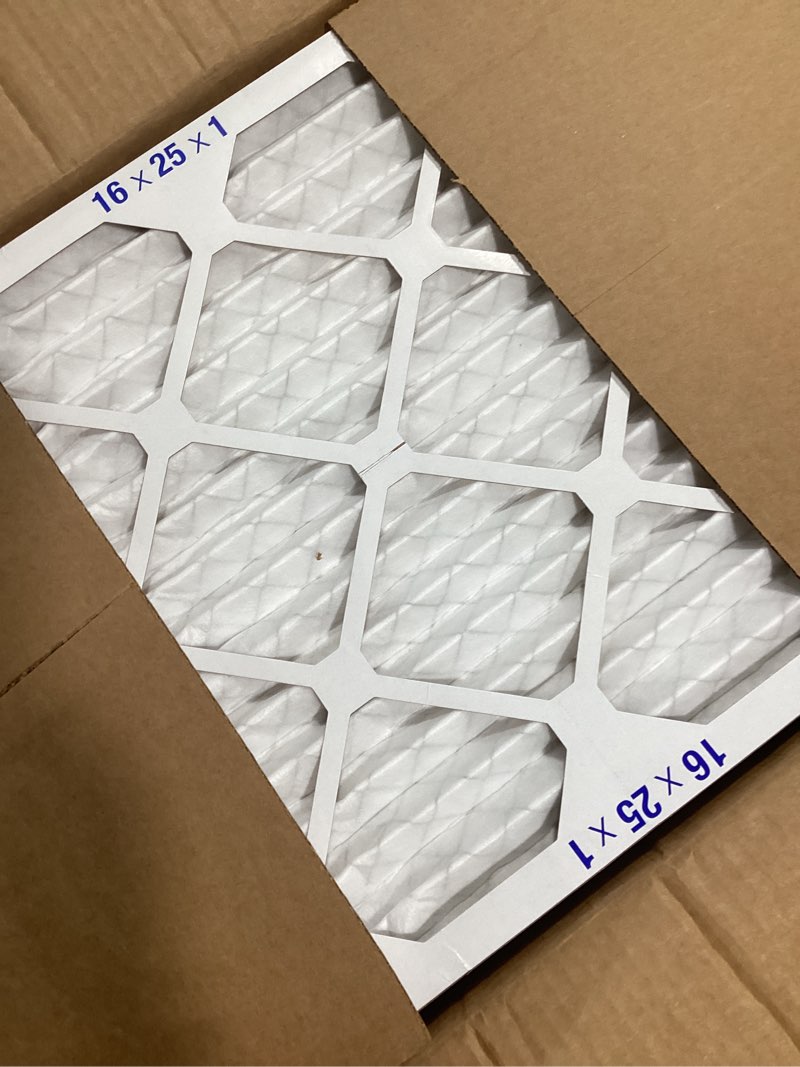 Condition photo showing New/Like New for clorox 16x25x1 air filter, merv 13 pleated hvac ac furnace air filters for allergies, pet dander, smoke and more, mpr 1500 & fpr 10 – pack of 4 merv 13 elite