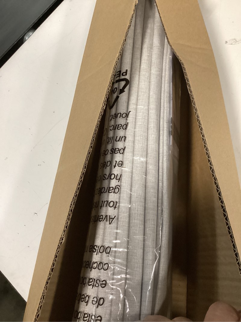 Condition photo showing Good Condition for LazBlinds No Drill Roman Shades for Windows, Cordless Blackout Window Shades with UV Protection, Polyester Fabric for Bedroom & Living Room, 32" W x 64" H, Natural Blackout - Faux Linen - Natural 32"W x 64"H