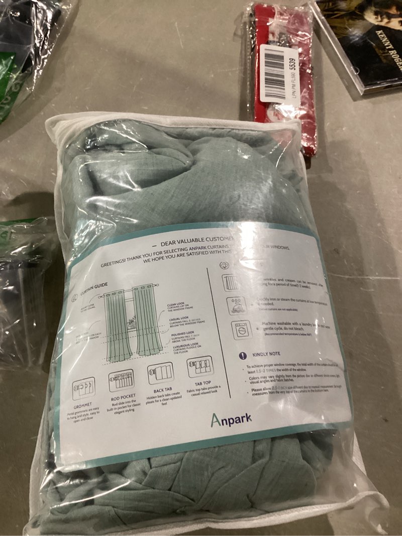 Condition photo showing Good Condition for 100% Blackout Linen Curtains for Bedroom,Blue Blackout Curtains 84 Inch Length 2 Panels Set,Textured Farmhouse Window Curtain for Living Room,Grommet Room Darkening Drapes,52" W x 84" L Teal 52"W x 84"L (Pack of 2)
