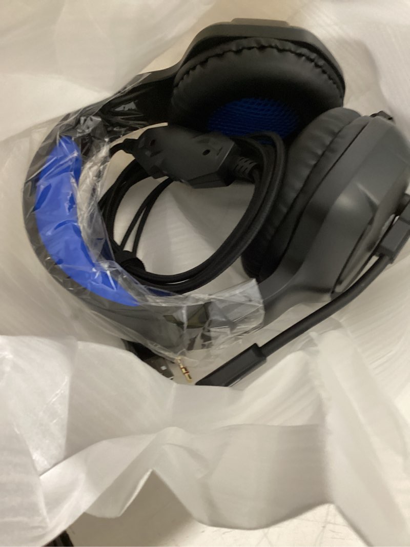 Condition photo showing New/Like New for A36 Gaming Headset with Microphone for Pc, Xbox One Series X/s, Ps4, Ps5, Switch, Stereo Wired Noise Cancelling Over-Ear Headphones with Mic for Computer, Laptop, Mac, Nintendo, Gamer (Blue)