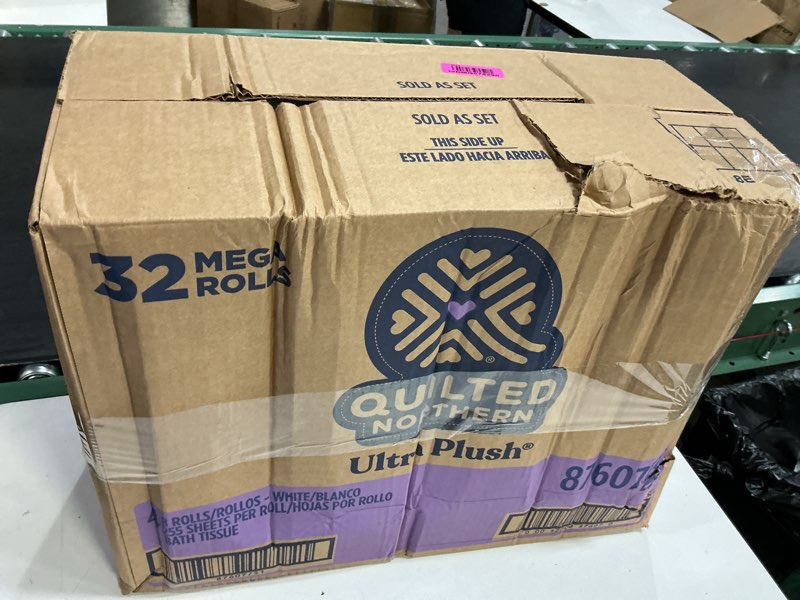 Condition photo showing New/Like New for quilted northern ultra plush toilet paper, 32 mega rolls = 128 regular rolls, 3x thicker*, 3 ply soft toilet tissue 32 mega rolls (pack of 1)