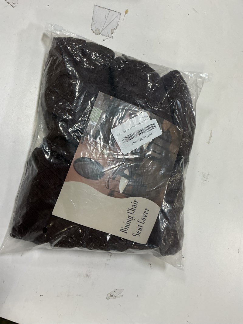 Condition photo showing Good Condition for Gute Chair Seat Covers, Dining Room Chair Seat Covers with Ties, Stretch Jacquard Chair Covers Protectors for Dining Room Kitchen Chairs - 6 Pcs, Rhombic-Coffee