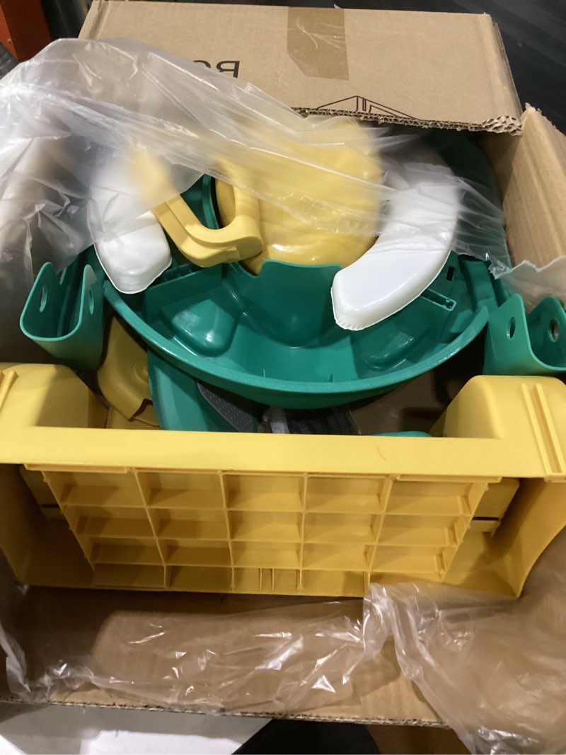 Condition photo showing Good Condition for 3 in 1 toddler potty training seat chair with ladder and basin for boys and girls, adjustable kids potty training seat for toilet with anti-slip wide steps and safety handles (green)