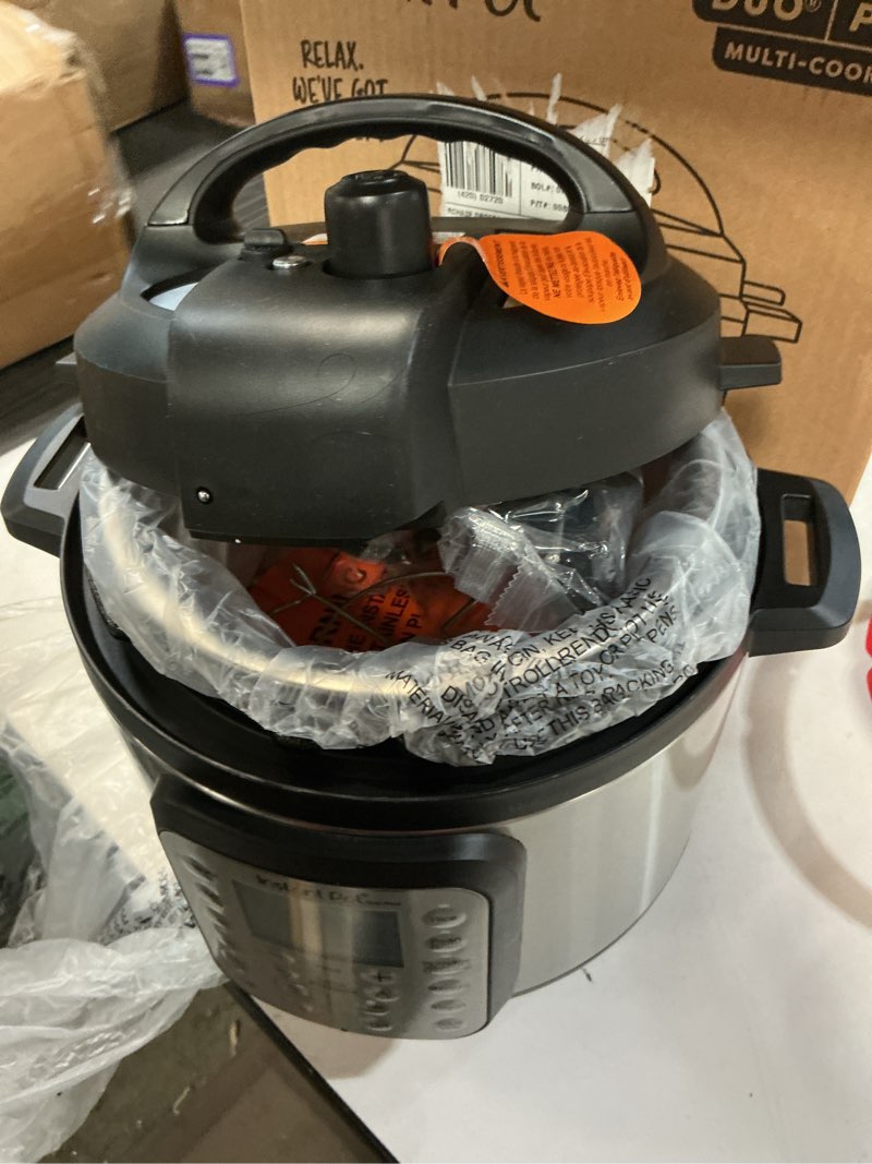 Condition photo showing Good Condition for Instant Pot Duo Plus 9-in-1 Electric Pressure Cooker, Slow Cooker, Rice Cooker, Steamer, Sauté, Yogurt Maker, Warmer & Sterilizer, Includes App With Over 800 Recipes, Stainless Steel, 3 Quart 3 Quarts