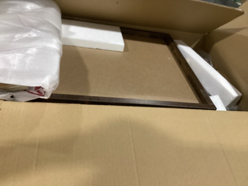 Condition photo showing Good Condition for ibuyke foldable tv tray set of 2 tv,end table with removable food serving tray,portable wooden snack table for livingroom, bedroom, office, camping,rustic brown, utvt001h