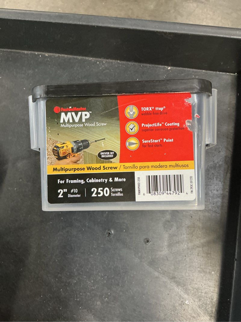 Condition photo showing Good Condition for fastenmaster #10 x 2 in. torx ttap drive suresink flat head mvp multi-purpose wood screw (250-pack)