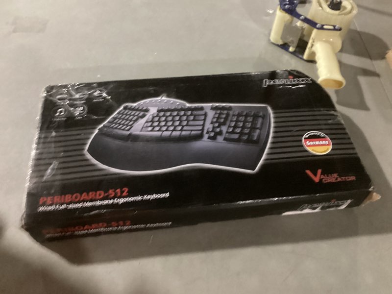 Condition photo showing Good Condition for perixx periboard-512b wired ergonomic keyboard - split keyboard, wrist rest, natural typing - wired usb connectivity - us english - black black wired