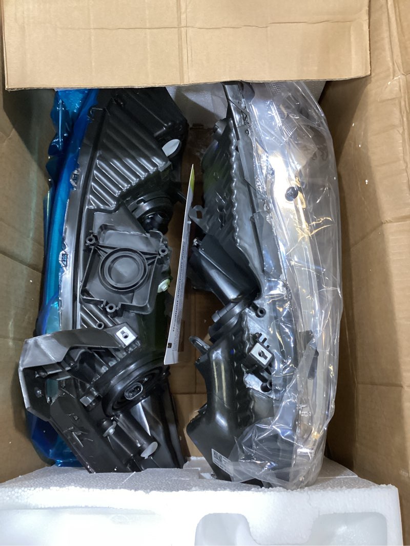 Condition photo showing Good Condition for headlights w/bulbs for 2008-2012 honda accord 4dr halogen headlamp replacement driver & passenger side, not fit coupe or crosstour models chrome - with h/l beam bulbs