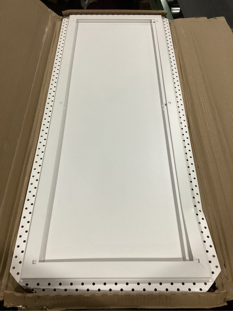 Condition photo showing As Is for (product similar) zion steel return air grille 8\\\" x 30\\\" flush mount stainless steel white modern