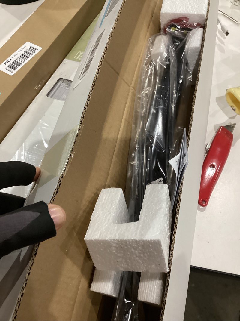 Condition photo showing As Is for RENGENG Light Up Sword, 30 Inches Short for Kids, Rechargeable Pre-Assembled Plastic Replica with Belt & Stand & Spinner, Original Texture Sword