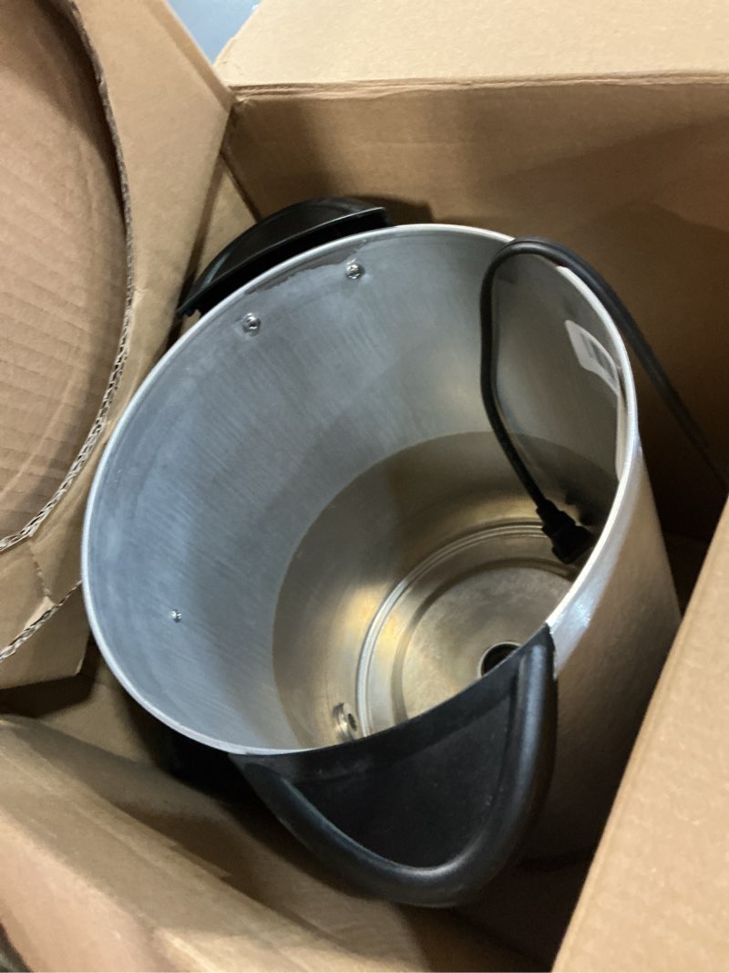 Condition photo showing As Is for hamilton beach 45cup urn 40519