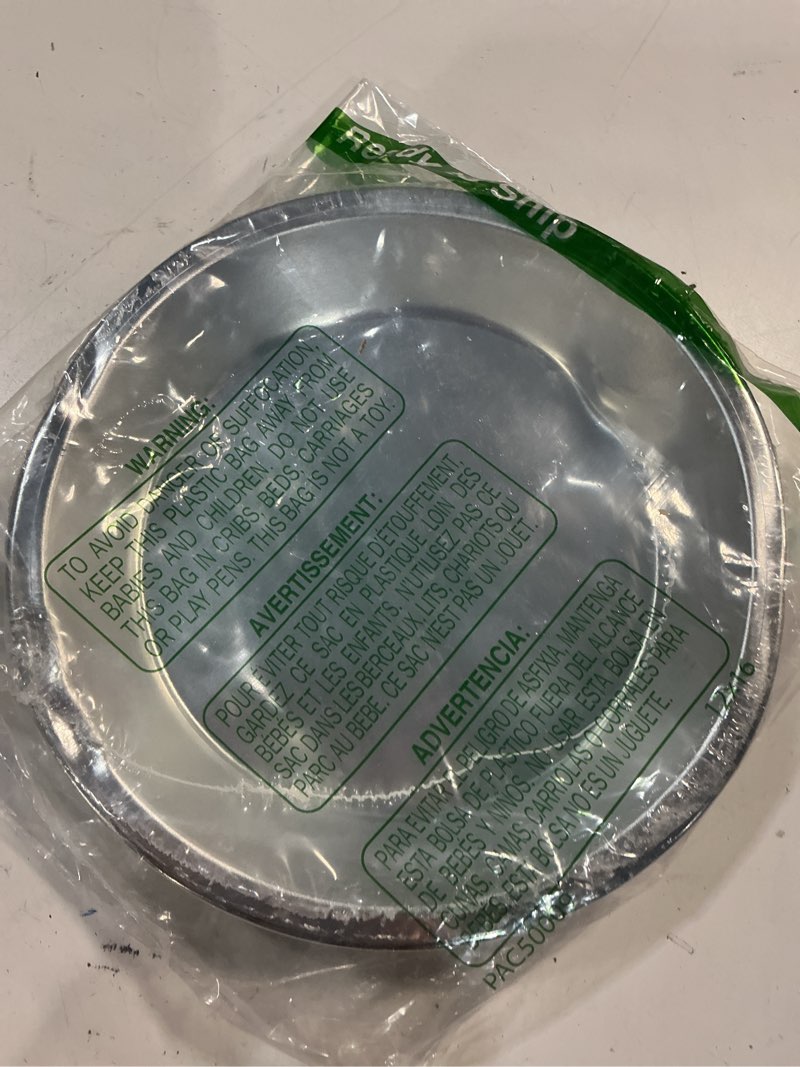 Condition photo showing Good Condition for norjac 9 inch pie pan, 3 pack, 1.25 inch deep, round aluminum baking pans for oven, rust-free, durable, made in canada 9in-3pk