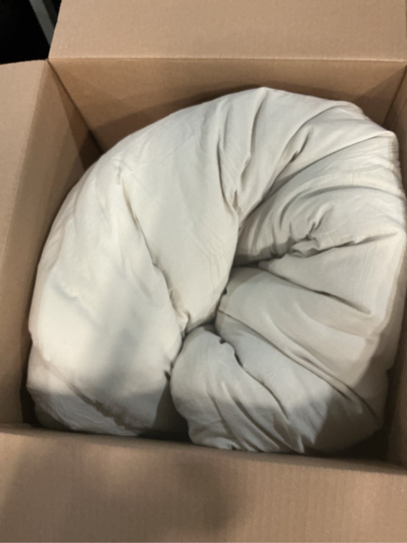 Condition photo showing As Is for Bedsure California King Comforter Set - 4 Pieces Pinch Pleat Bed Set, Beige Boho Bedding for All Season, 1 Soft Comforter, 2 Pillowcases, 1 Decorative Pillow California King 01 - Beige