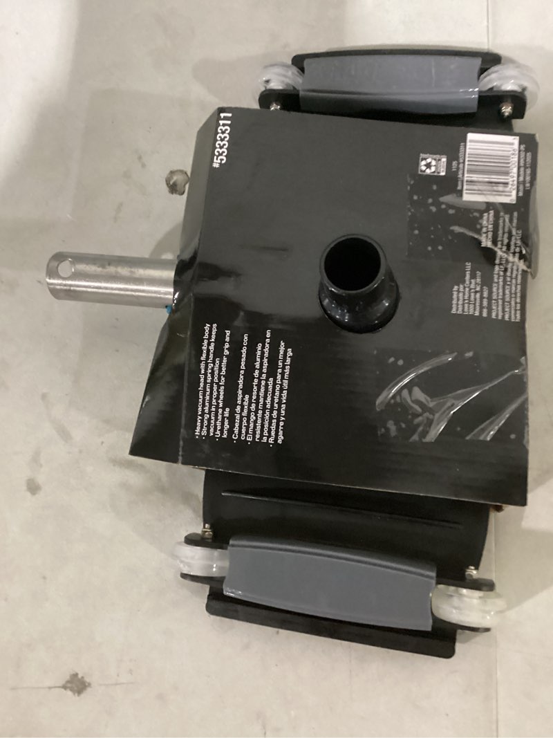 Condition photo showing As Is for project source 14 flexible swivel-handle pool vacuum head with wheels