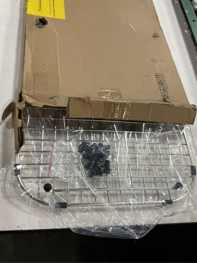 Condition photo showing Good Condition for serene valley sink bottom grid 26" x 14", centered drain with corner radius 3-1/2", nd2614c