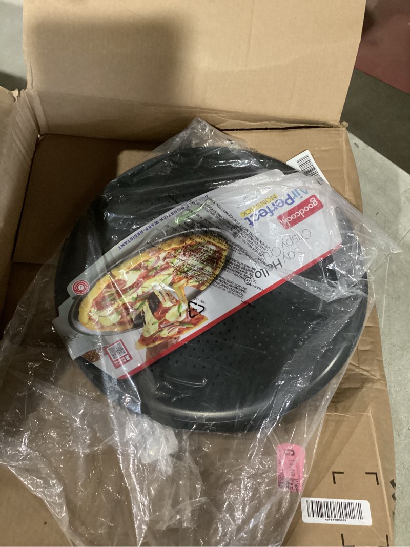 Condition photo showing Good Condition for goodcook airperfect 15.75 in. carbon steel nonstick large pizza pan 04497