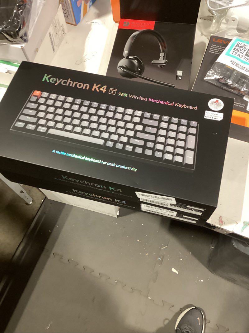 Condition photo showing New/Like New for Keychron K4 Wireless Bluetooth/USB Wired Gaming Mechanical Keyboard, Compact 100 Keys RGB LED Backlit Gateron G Pro Brown Switch N-Key Rollover, Aluminum Frame for Mac Windows, Version 2