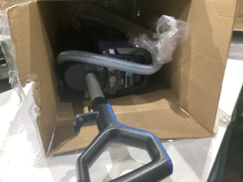 Condition photo showing As Is for shark carpetxpert hairpro | upright carpet, area rug & upholstery cleaner | stainstriker handheld tough stain remover & onboard self clean | pet hair pickup & odor removal | 5 tools | navy | ex304 hairpro + stainstriker + 7" tool