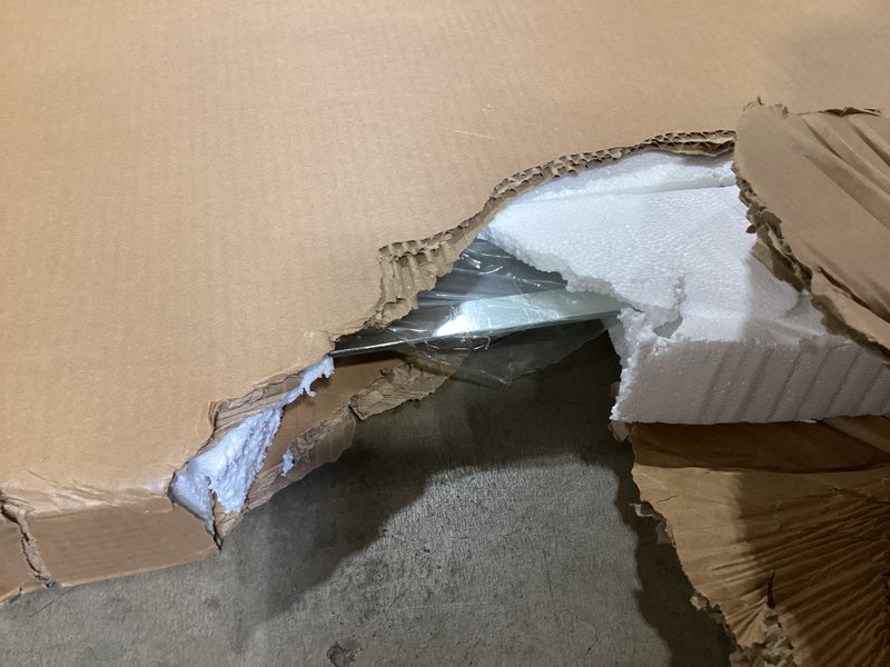 Condition photo showing As Is for ROOMTEC 72x36 LED Bathroom Mirror with Front and Backlit?Smart Dimmable Vanity Mirrors for Wall,Anti-Fog Backlit Lighted Makeup Mirror 72"L x 36"W