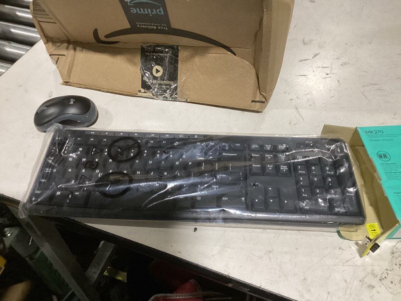 Condition photo showing Good Condition for logitech mk270 wireless keyboard and mouse combo for windows, 2.4 ghz wireless, compact mouse, 8 multimedia and shortcut keys, 2-year battery life, for pc, laptop - black black 1 pack combo
