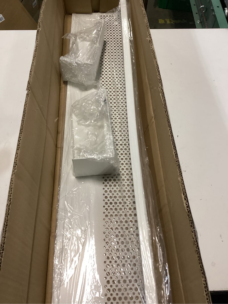Condition photo showing Good Condition for Tandefio 3 ft Baseboard Heater Cover with End Caps Heater for Radiators Galvanized Steel Easy Slip on for Hydronic and Electric Base Board Heaters Covers with Large Small Holes 3 ft Half Hole Style