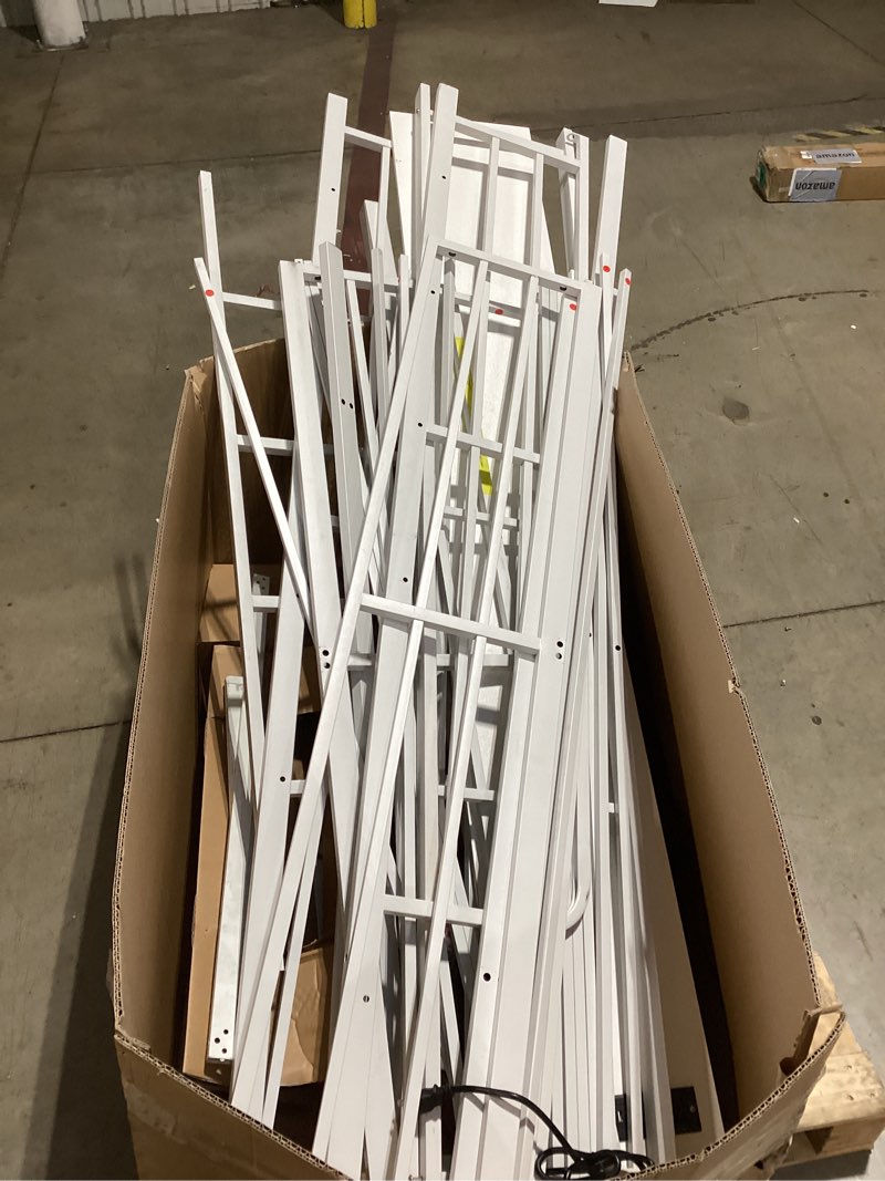 Condition photo showing As Is for Metal Platform Bed Frame (White)